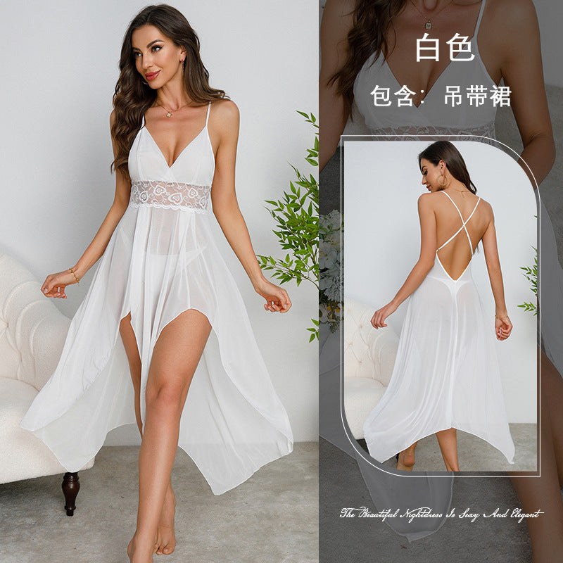 European and American Style Lingerie Sexy Nightclub V Backless Sleeveless Strap Dress Manufacturer863