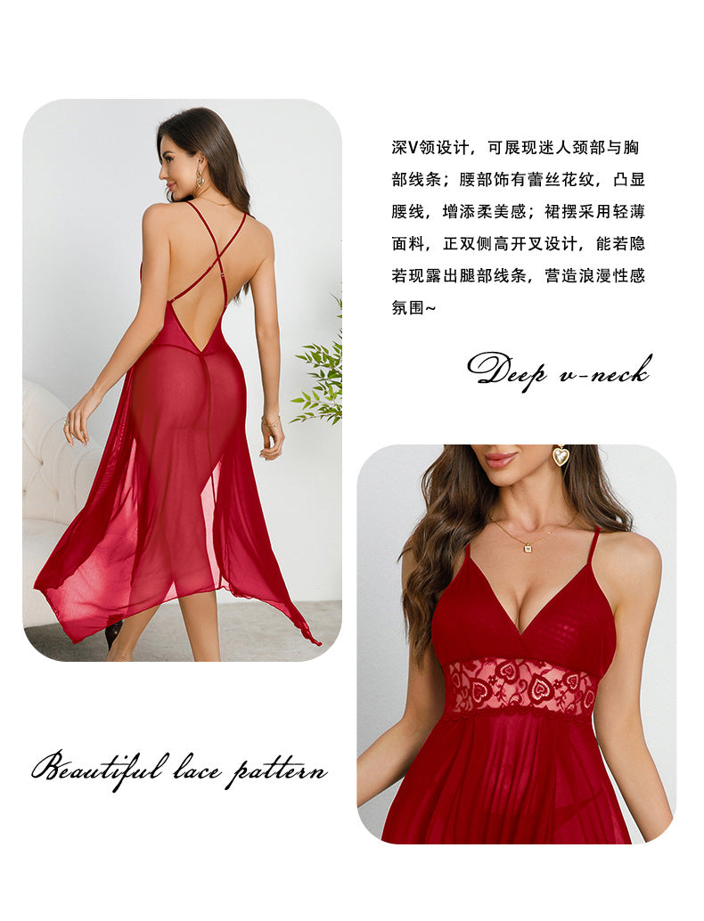 European and American Style Lingerie Sexy Nightclub V Backless Sleeveless Strap Dress Manufacturer863