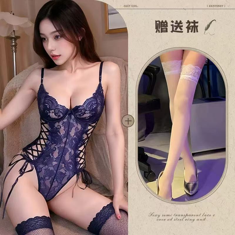 Summer New Lace Trim Hollow Out Strap Underwire Camisole Shapewear Bodysuit
