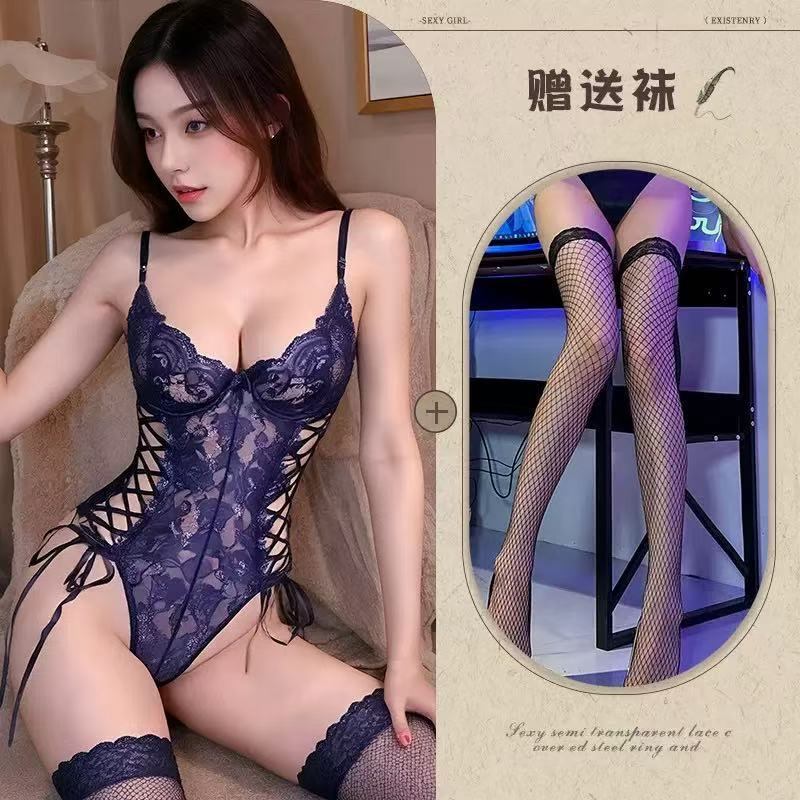 Summer New Lace Trim Hollow Out Strap Underwire Camisole Shapewear Bodysuit