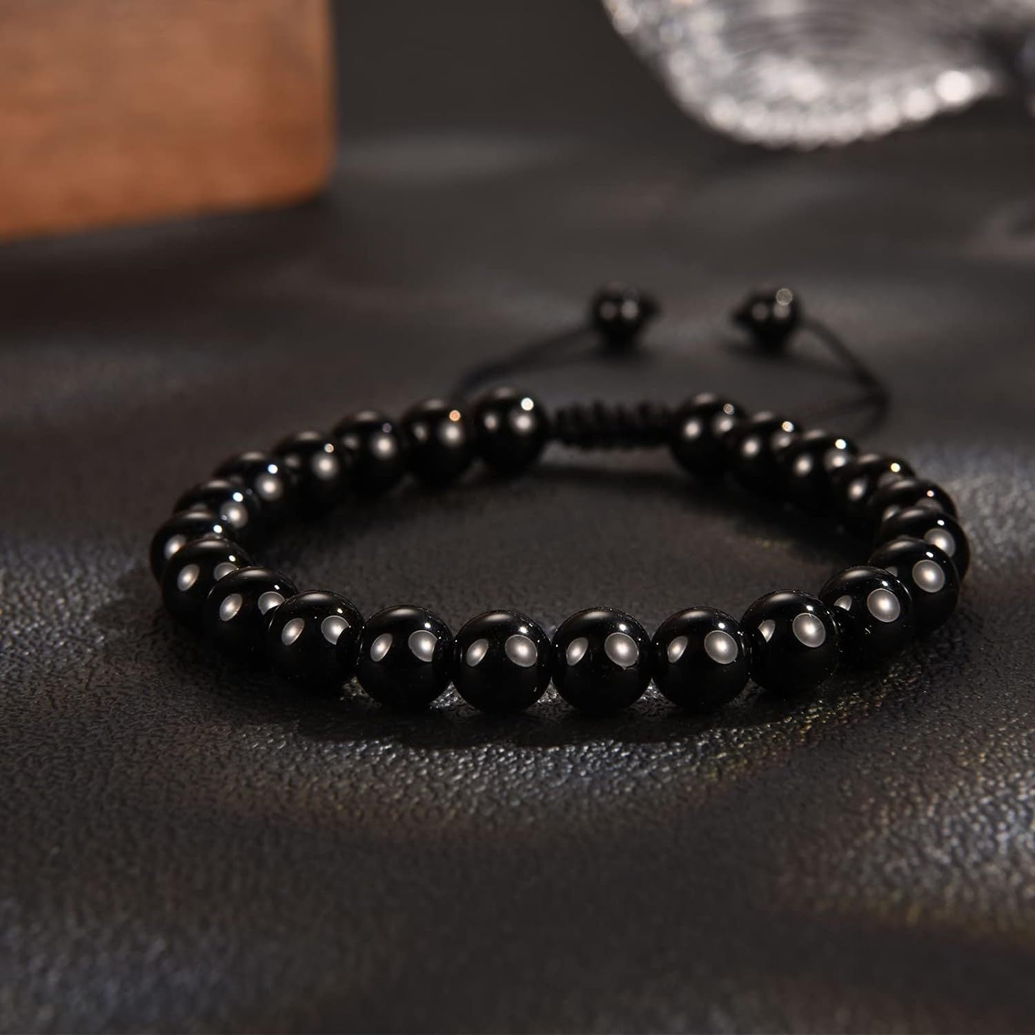 The Adventure Begins" Graduation Bracelet for Men - Tiger's Eye & Lava Stone Bead Bracelet, Gift for Grads