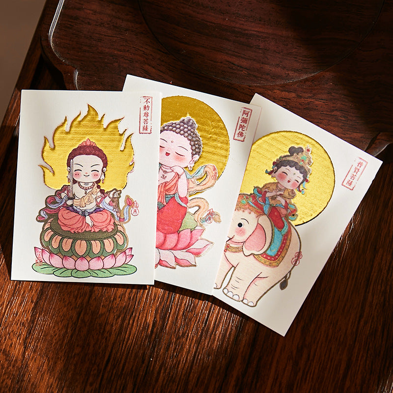 Putuo Mountain Annual Blessing Set - Personalized Zodiac Buddha & 8 Guardians Talisman, Protection for Ben Ming Nian (Birth Year)