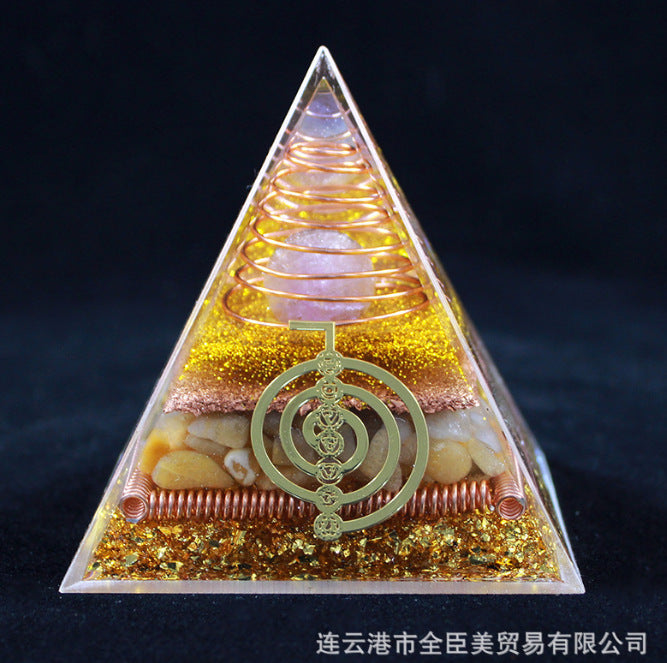 8Centimeter Crystal Gravel Pyramid New Acrylic Pyramid Home Desktop Ornament
