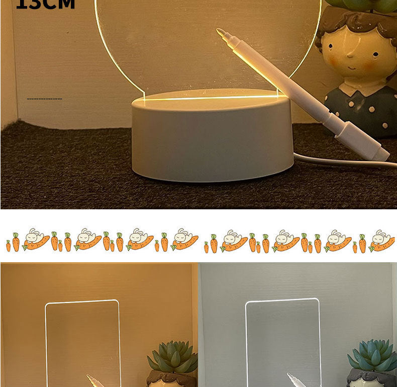 3d Night Light Handwriting Board Activity Glowing Acrylic Memo Creative Atmosphere Desk Lamp Customizable DIY Gift
