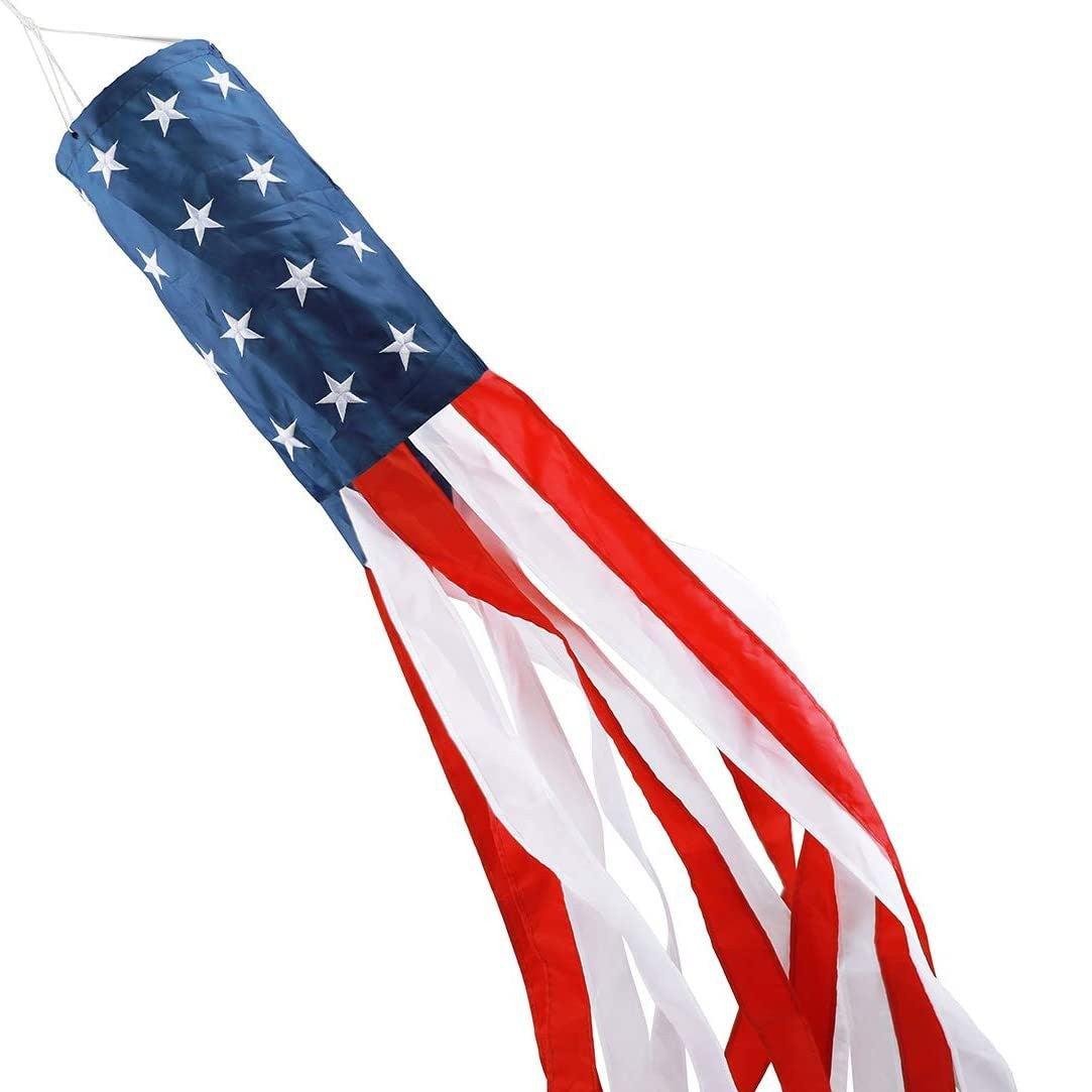 American Independence Day Themed Windsock Flag Outdoor Windsock Yard Scene Atmosphere Decoration Semi-Circular Flag