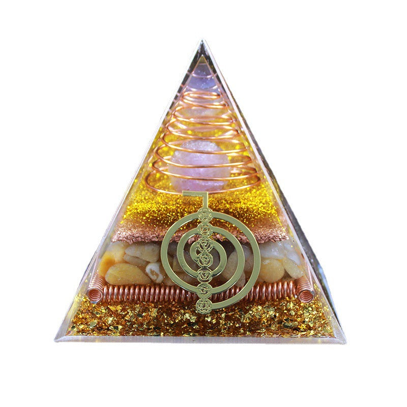 8Centimeter Crystal Gravel Pyramid New Acrylic Pyramid Home Desktop Ornament