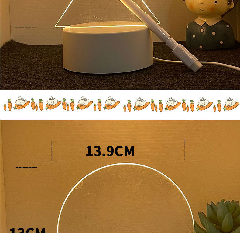 3d Night Light Handwriting Board Activity Glowing Acrylic Memo Creative Atmosphere Desk Lamp Customizable DIY Gift