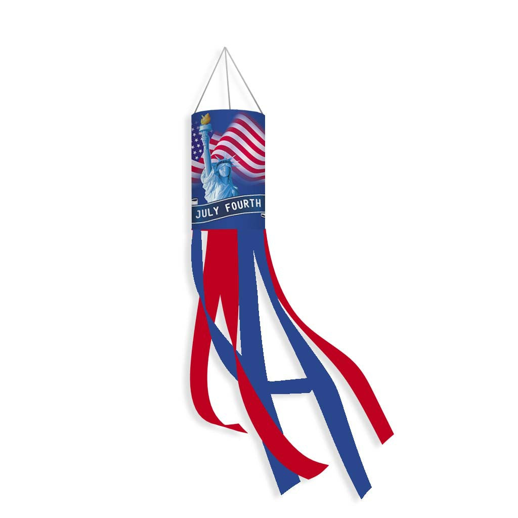 American Independence Day Themed Windsock Flag Outdoor Windsock Yard Scene Atmosphere Decoration Semi-Circular Flag