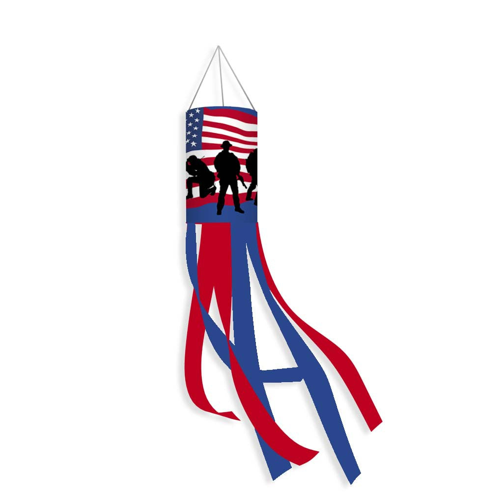 American Independence Day Themed Windsock Flag Outdoor Windsock Yard Scene Atmosphere Decoration Semi-Circular Flag