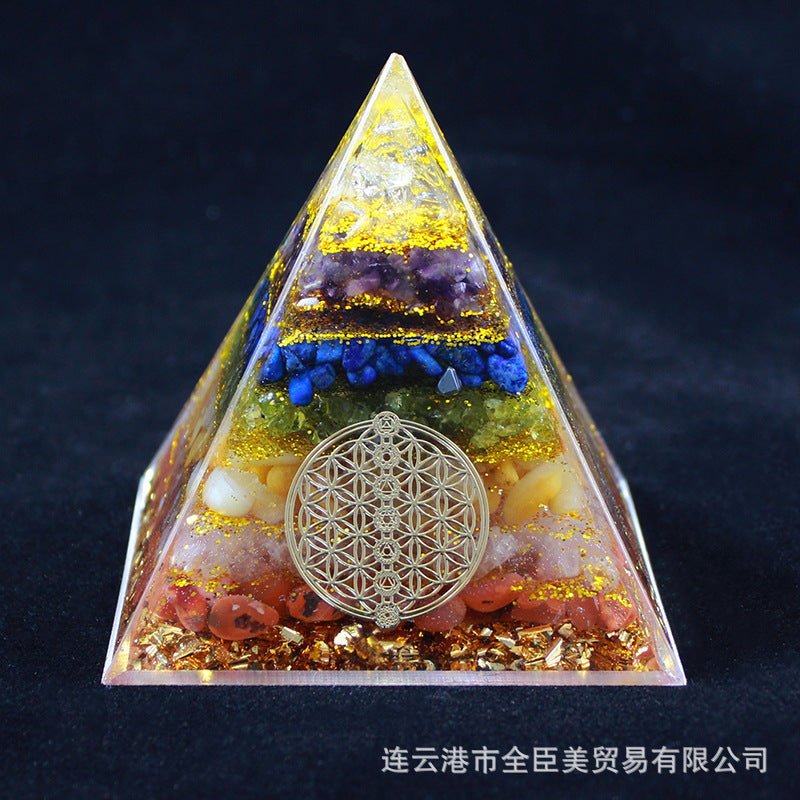 8Centimeter Crystal Gravel Pyramid New Acrylic Pyramid Home Desktop Ornament