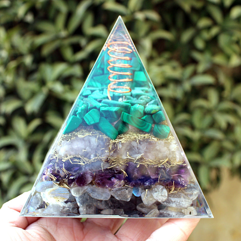 8Centimeter Crystal Gravel Pyramid New Acrylic Pyramid Home Desktop Ornament