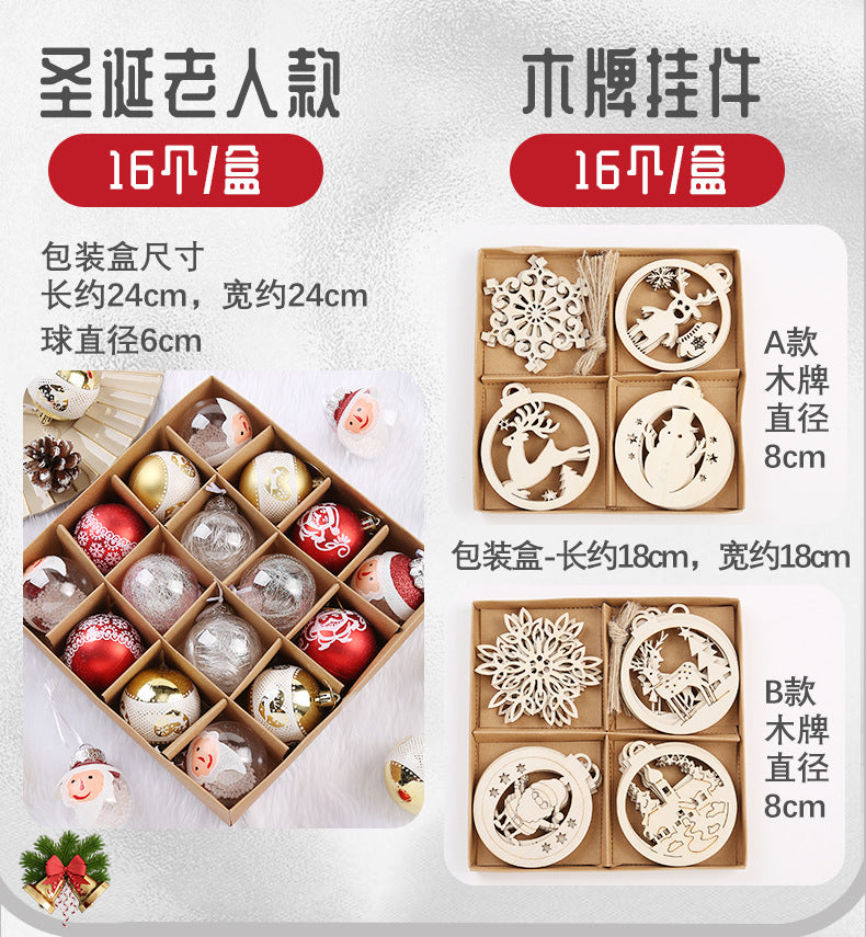 Christmas Ball Decoration Ball Christmas Tree Hanging Ball Pendant Color Ball Glossy Ball Hanging Ornament Cartoon Ball Christmas Sequin