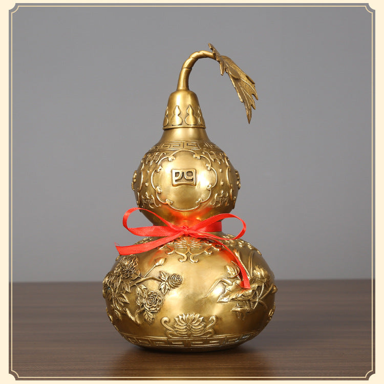 Brass Gourd Ornament Modern Home Decoration Living Room Office Craft Decoration Opening Gift
