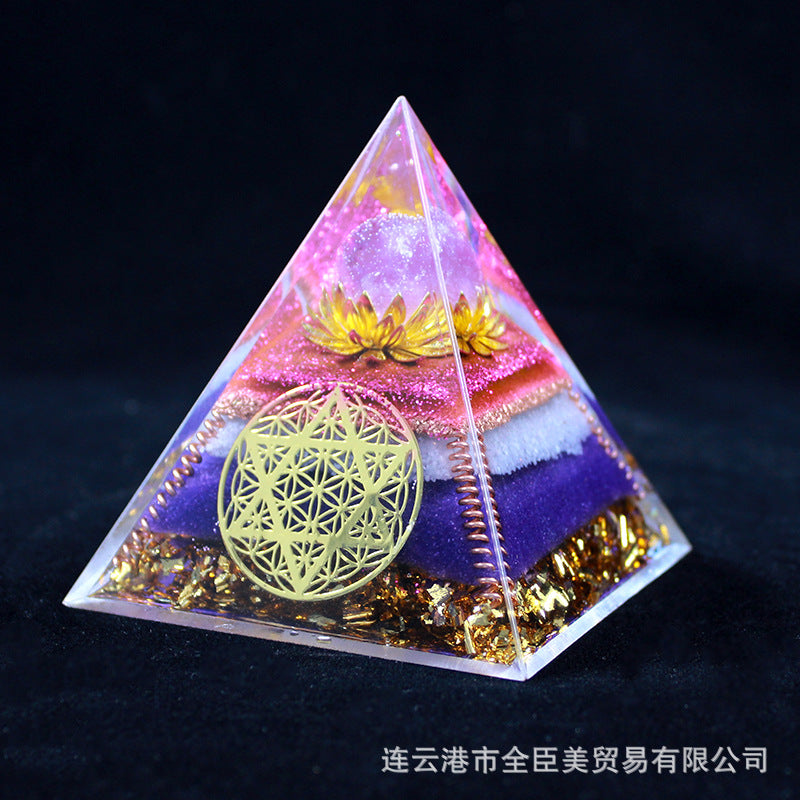 8Centimeter Crystal Gravel Pyramid New Acrylic Pyramid Home Desktop Ornament