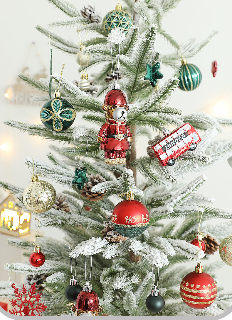 Christmas Ball Decoration Ball Christmas Tree Hanging Ball Pendant Color Ball Glossy Ball Hanging Ornament Cartoon Ball Christmas Sequin