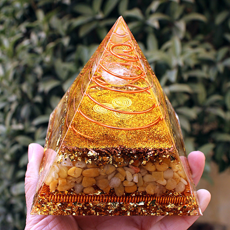 8Centimeter Crystal Gravel Pyramid New Acrylic Pyramid Home Desktop Ornament