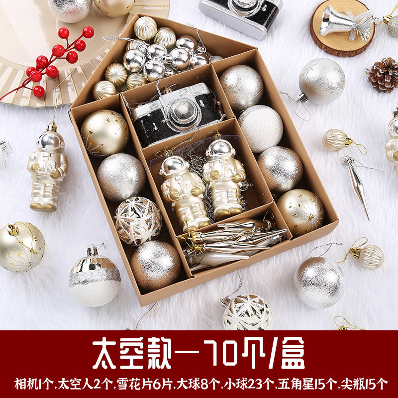 Christmas Ball Decoration Ball Christmas Tree Hanging Ball Pendant Color Ball Glossy Ball Hanging Ornament Cartoon Ball Christmas Sequin