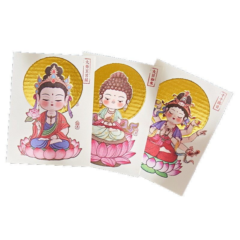 Putuo Mountain Annual Blessing Set - Personalized Zodiac Buddha & 8 Guardians Talisman, Protection for Ben Ming Nian (Birth Year)