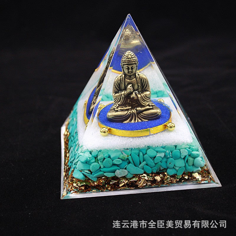 8Centimeter Crystal Gravel Pyramid New Acrylic Pyramid Home Desktop Ornament