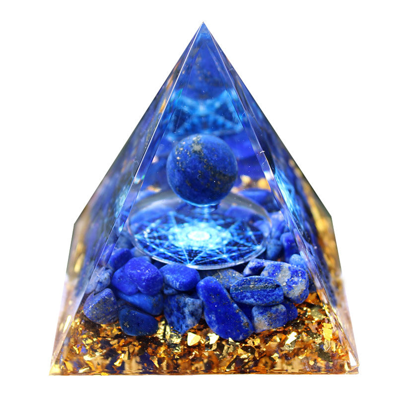 8Centimeter Crystal Gravel Pyramid New Acrylic Pyramid Home Desktop Ornament Decoration Gift
