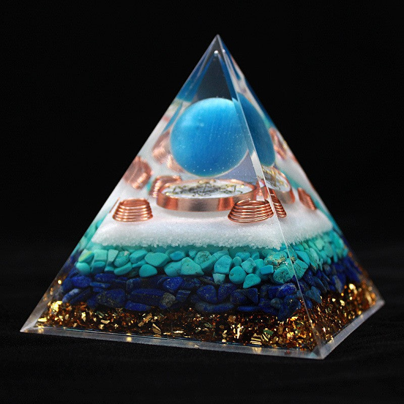 8Centimeter Crystal Gravel Pyramid New Acrylic Pyramid Home Desktop Ornament