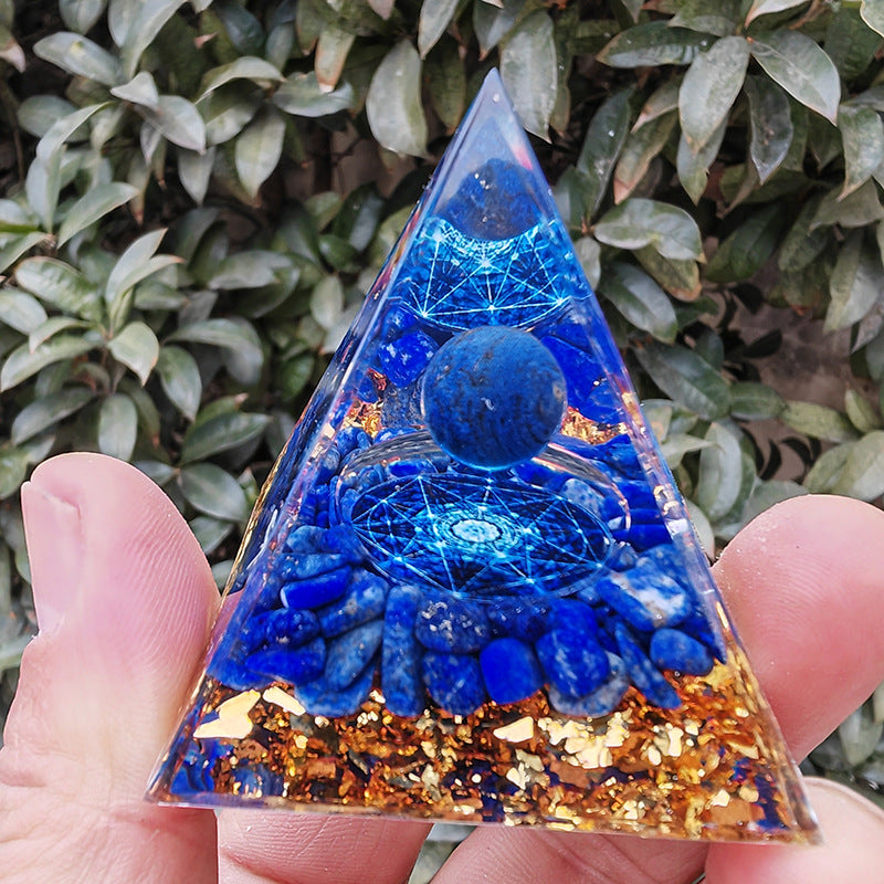 8Centimeter Crystal Gravel Pyramid New Acrylic Pyramid Home Desktop Ornament