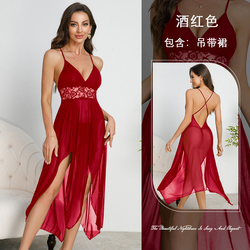 European and American Style Lingerie Sexy Nightclub V Backless Sleeveless Strap Dress Manufacturer863