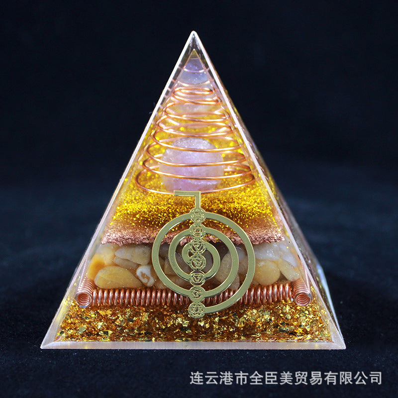 8Centimeter Crystal Gravel Pyramid New Acrylic Pyramid Home Desktop Ornament