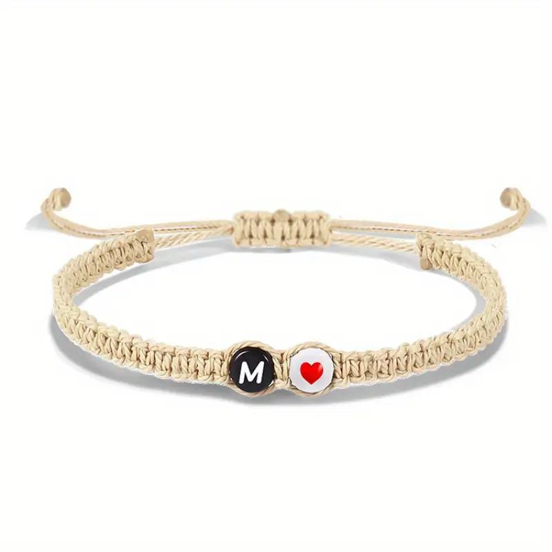 Personalized Initial Bracelet - Custom Letter Beaded Friendship Bracelet for Couples & BFFs