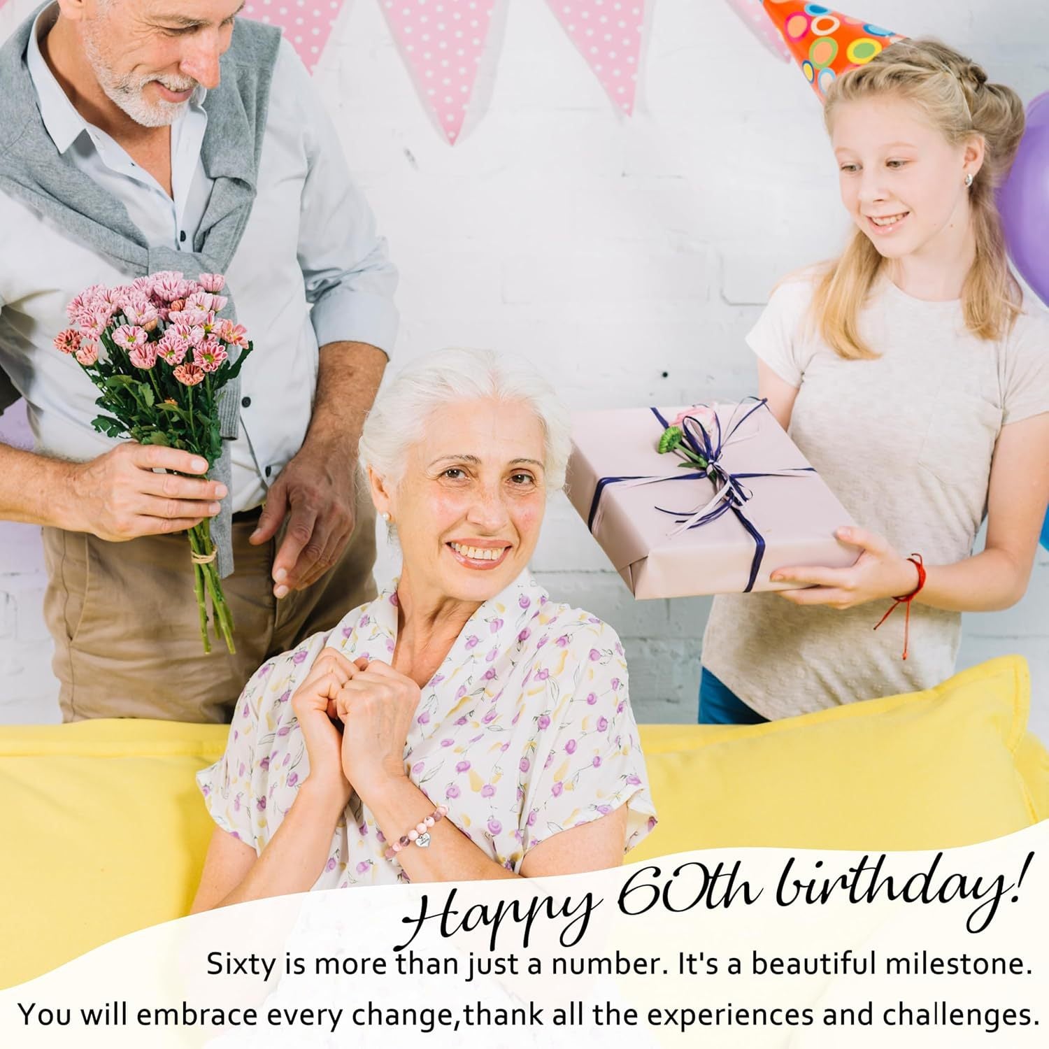 Sweet 18 Birthday Bracelet for Daughter - Personalized Heart Pink Zebra Stone adjustable Gift for 18th Birthday