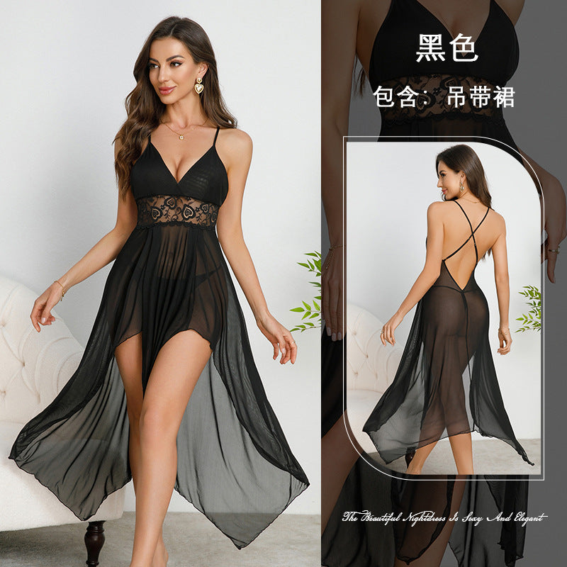 European and American Style Lingerie Sexy Nightclub V Backless Sleeveless Strap Dress Manufacturer863