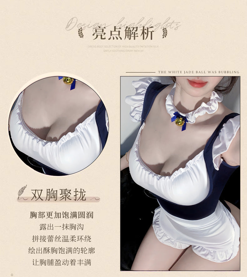 Cute and Adorable Strap Maid Apron Private Sailor Super Spicy Small Chest Enhancing Pure Maid