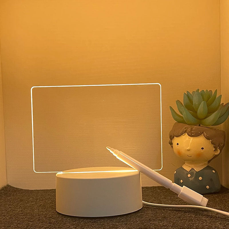 3d Night Light Handwriting Board Activity Glowing Acrylic Memo Creative Atmosphere Desk Lamp Customizable DIY Gift