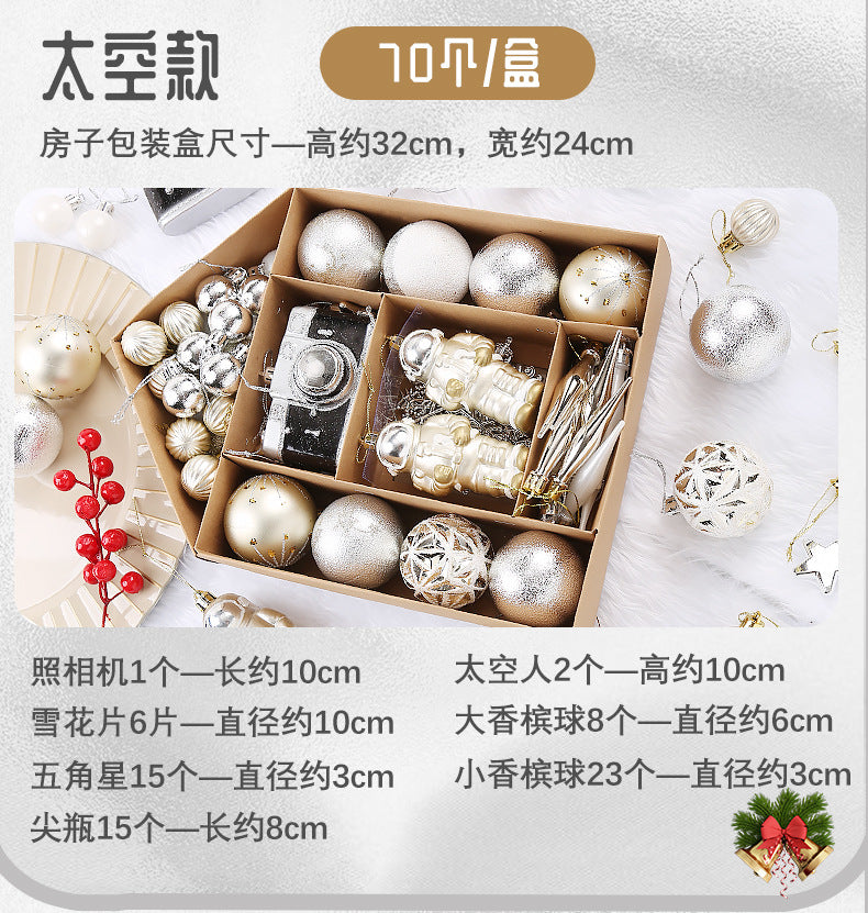 Christmas Ball Decoration Ball Christmas Tree Hanging Ball Pendant Color Ball Glossy Ball Hanging Ornament Cartoon Ball Christmas Sequin