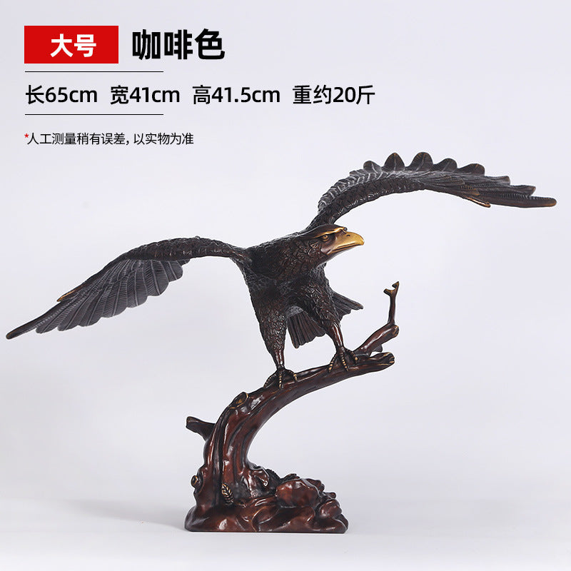 Brass Eagle Ornament Eagle Spreading Wings Copper Decoration Home Office Company Housewarming Opening Gift