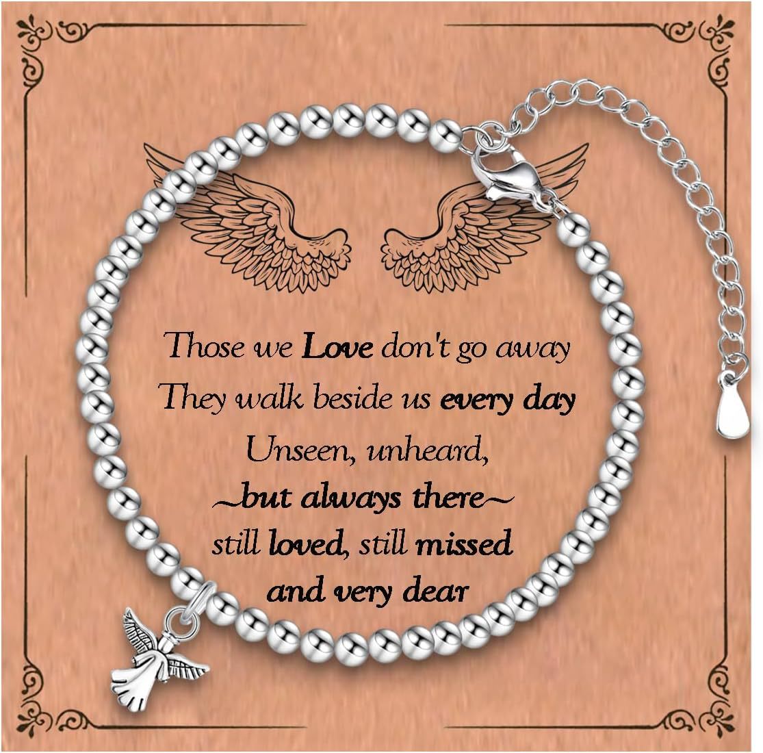 Bee, Elephant & Ladybug Charm Bracelet - Sterling Silver Plated Inspirational Gift for Women