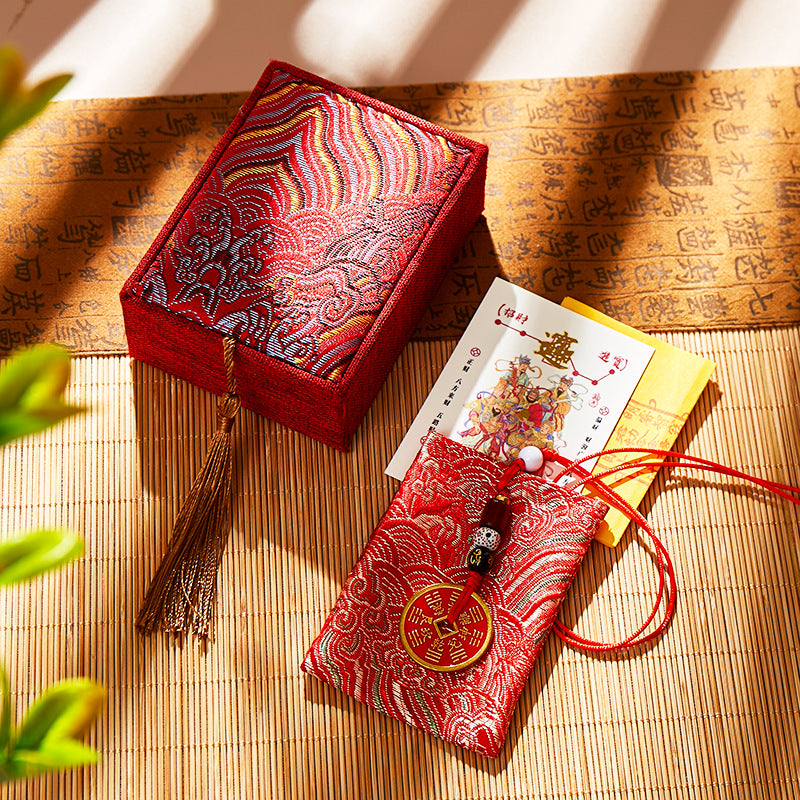 Putuo Mountain Annual Blessing Set - Personalized Zodiac Buddha & 8 Guardians Talisman, Protection for Ben Ming Nian (Birth Year)