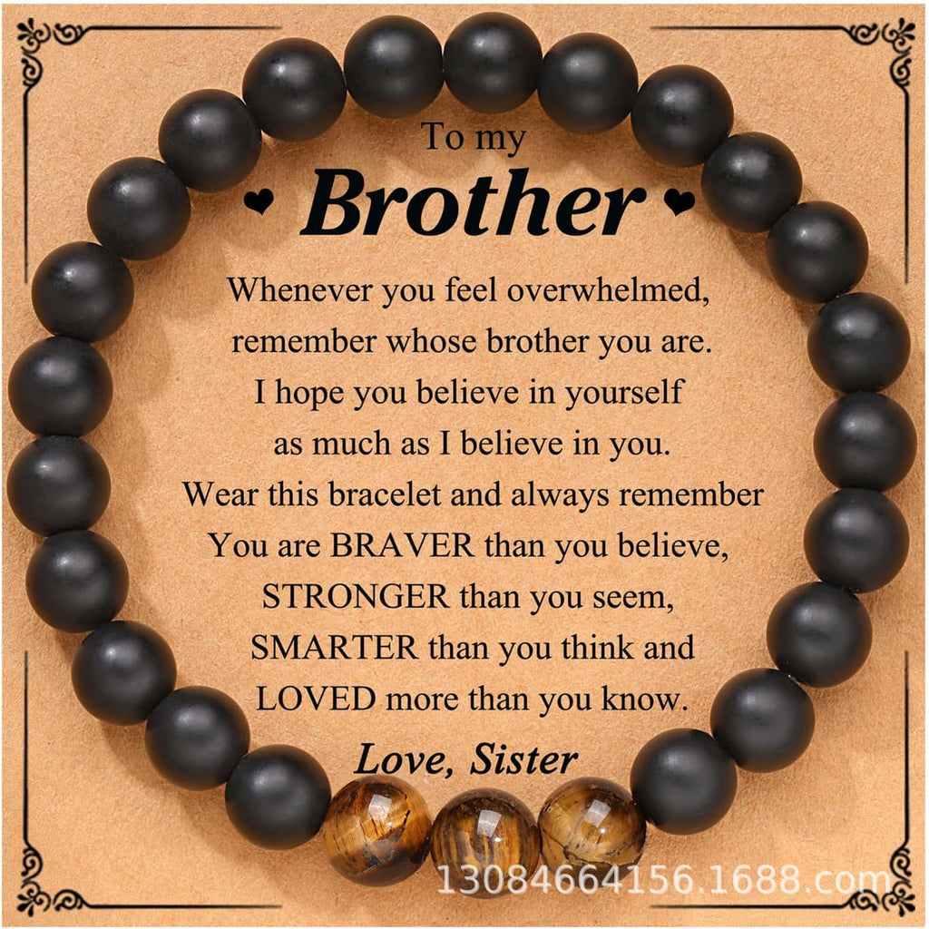 5-in-1 Energy Balance Bracelet - Amethyst, Obsidian, Lava Stone, Pink Zebra & Rhodochrosite Beaded Bracelet for Women