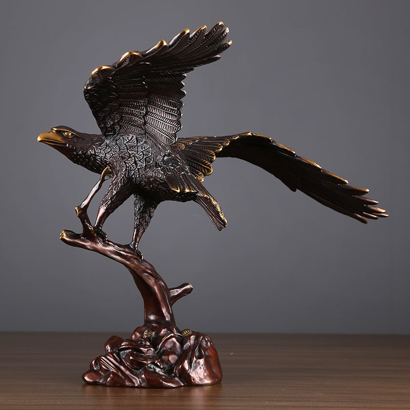 Brass Eagle Ornament Eagle Spreading Wings Copper Decoration Home Office Company Housewarming Opening Gift