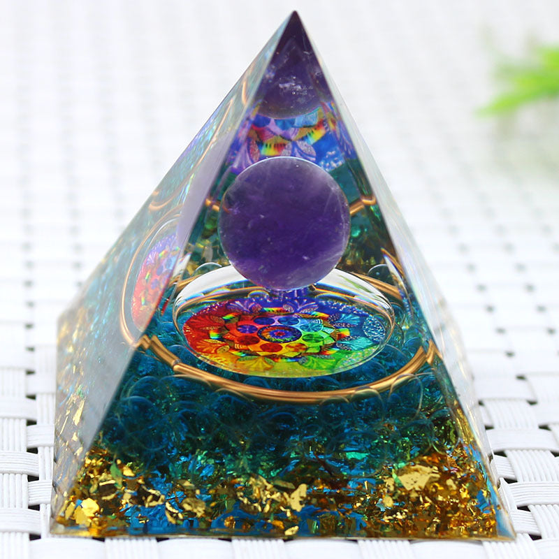 8Centimeter Crystal Gravel Pyramid New Acrylic Pyramid Home Desktop Ornament