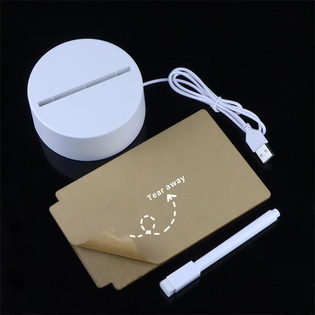 Hot-selling Internet Celebrity DIY Writing Tablet Night Light 3D Night light acrylic erasable luminous message board