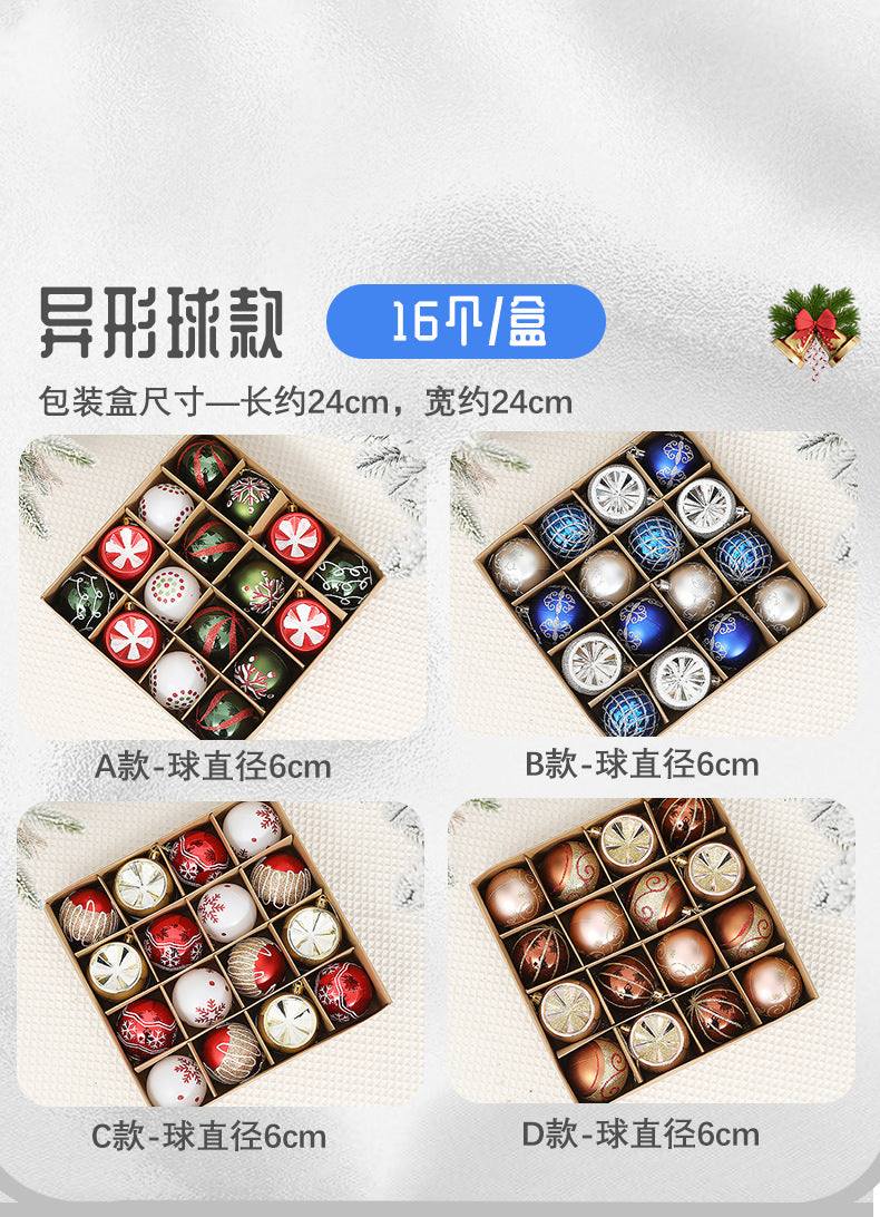 Christmas Ball Decoration Ball Christmas Tree Hanging Ball Pendant Color Ball Glossy Ball Hanging Ornament Cartoon Ball Christmas Sequin