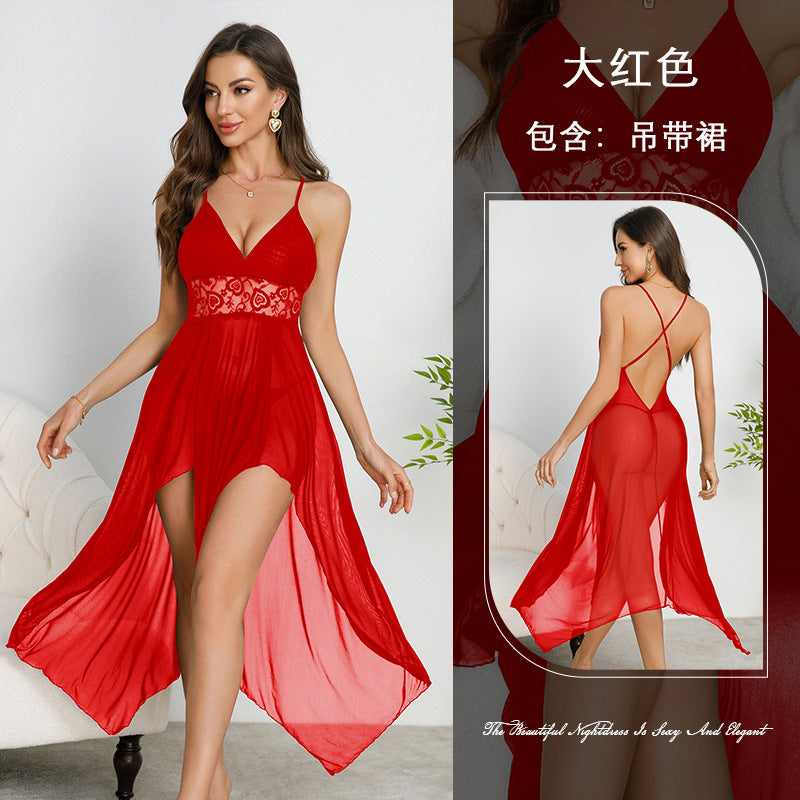 European and American Style Lingerie Sexy Nightclub V Backless Sleeveless Strap Dress Manufacturer863