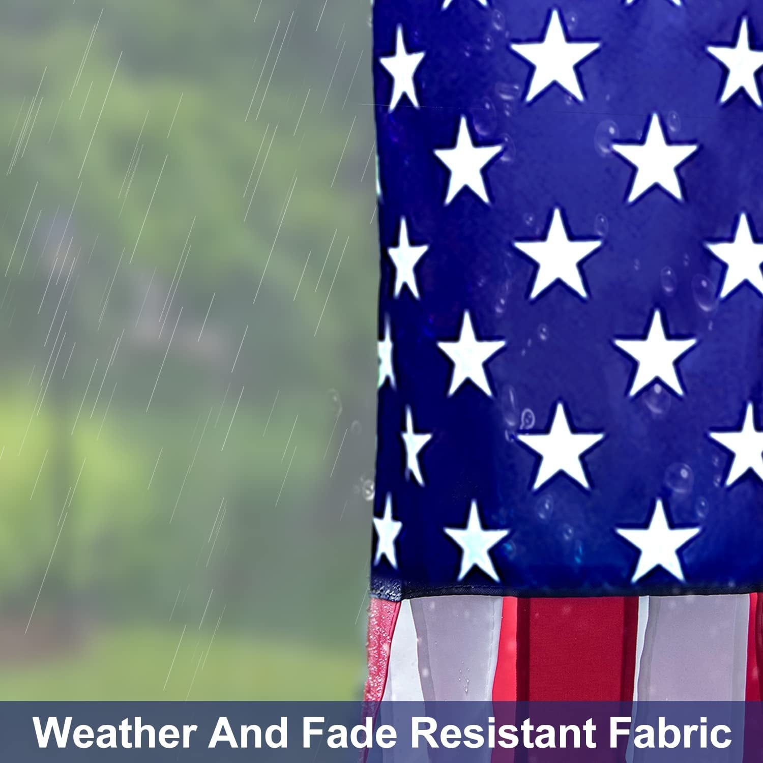 American Independence Day Themed Windsock Flag Outdoor Windsock Yard Scene Atmosphere Decoration Semi-Circular Flag