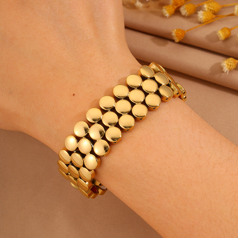 Magnetic Titanium Steel Health Bracelet for Men - Wellness Energy Adjustable Link Bracelet