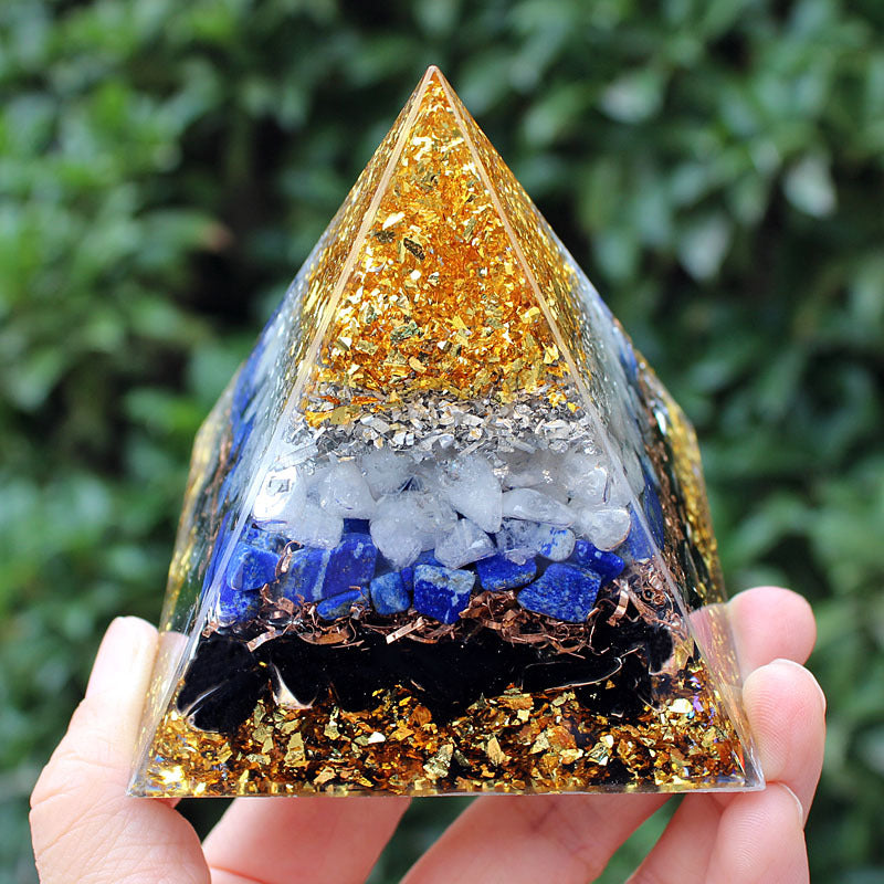 8Centimeter Crystal Gravel Pyramid New Acrylic Pyramid Home Desktop Ornament Decoration Gift