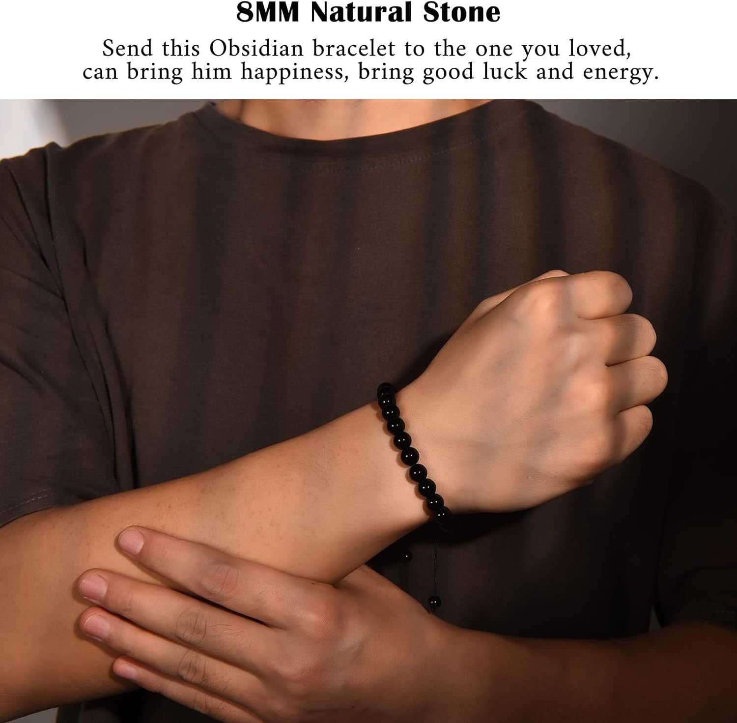 The Adventure Begins" Graduation Bracelet for Men - Tiger's Eye & Lava Stone Bead Bracelet, Gift for Grads