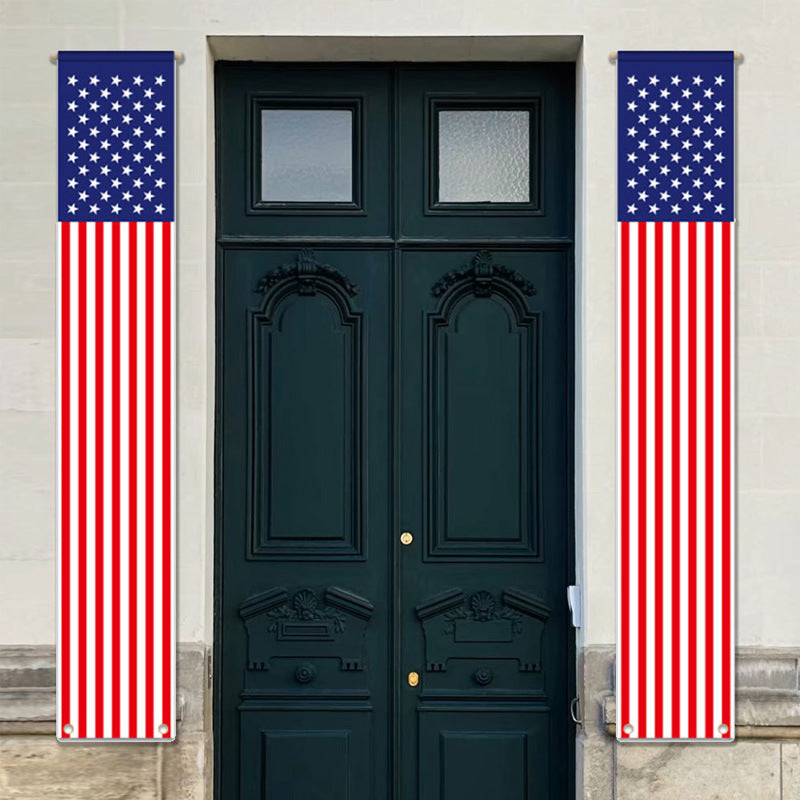 American Independence Day Themed Windsock Flag Outdoor Windsock Yard Scene Atmosphere Decoration Semi-Circular Flag