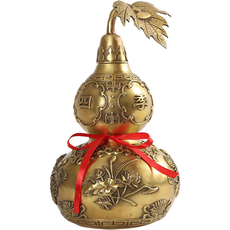 Brass Gourd Ornament Modern Home Decoration Living Room Office Craft Decoration Opening Gift