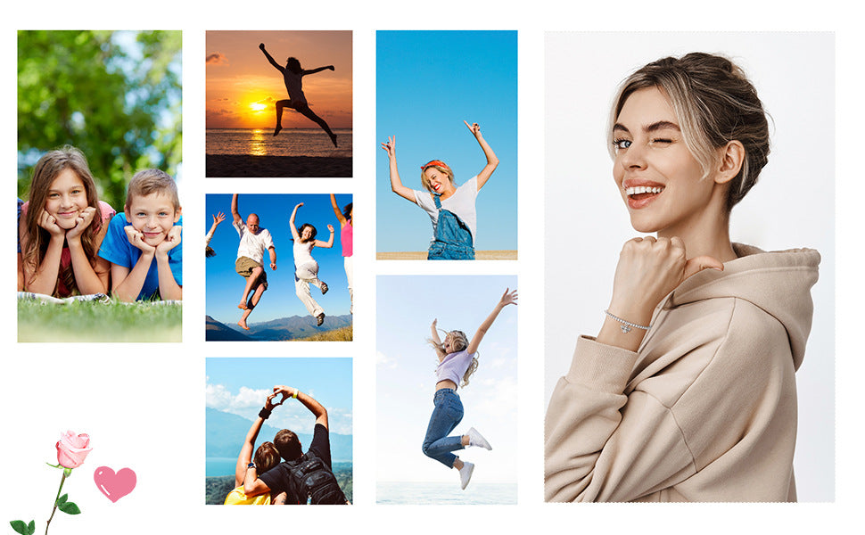 Bee, Elephant & Ladybug Charm Bracelet - Sterling Silver Plated Inspirational Gift for Women